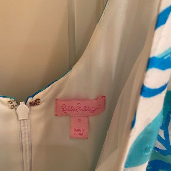 Lilly Pulitzer Roswell Posley Shorely Blue Size 2 - Picture 5 of 6